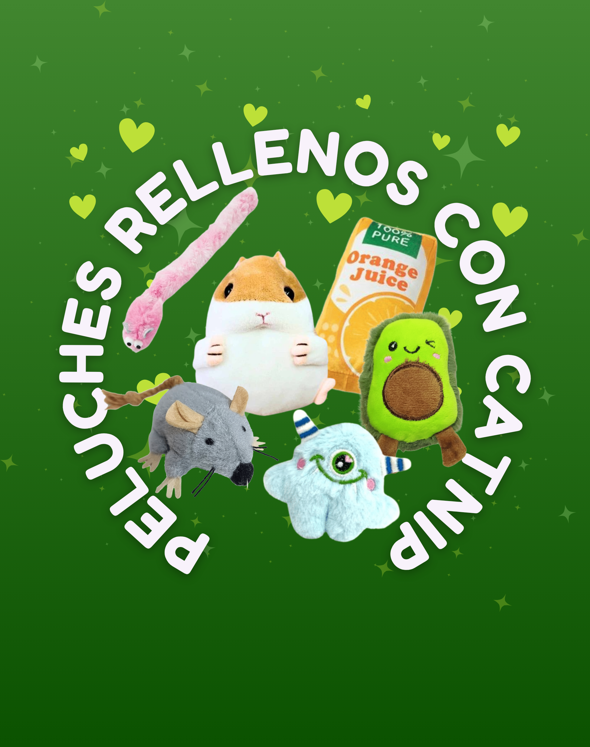 peluches rellenos con catnip